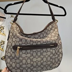 Coach signature jacard purse